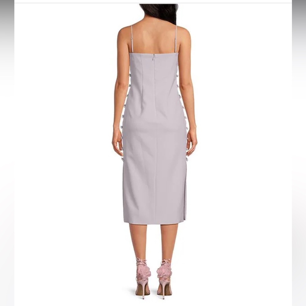 NWT Gianni Bini
x Caelynn Bell Tori Crepe Side Button Cut Out Strapless Dress - Picture 9 of 15